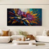 Abstract Colored Floral Painting Canvas Wall Art | Yedwo
